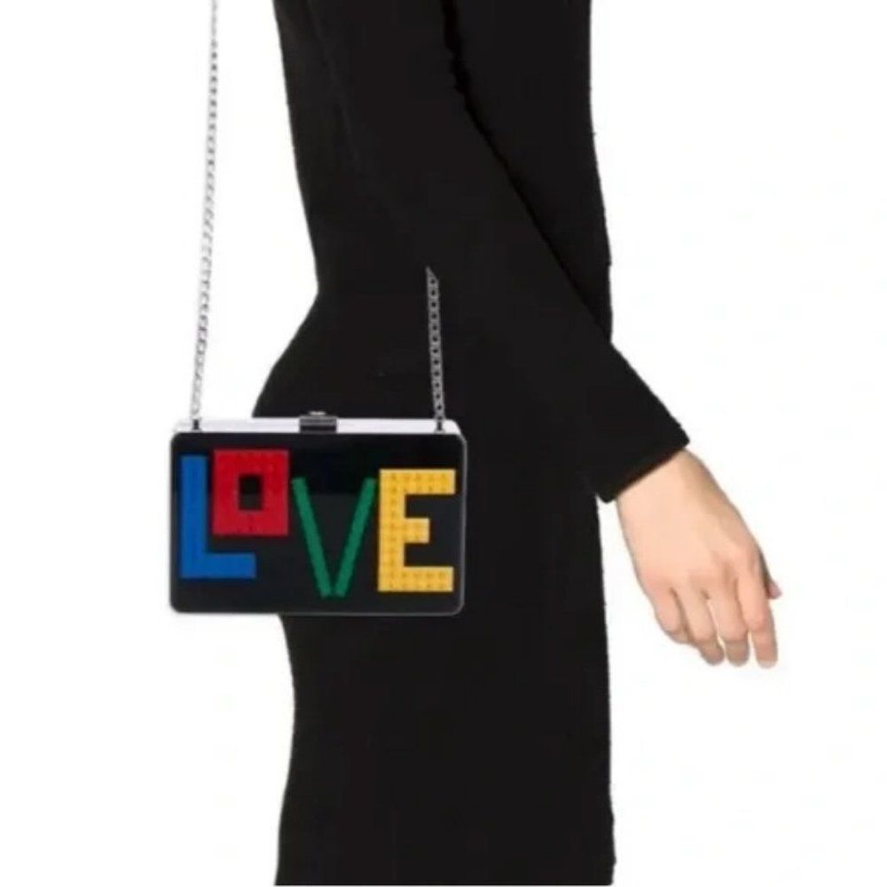 Les Petit Joueurs Lego Love Acrylic Clutch Bag